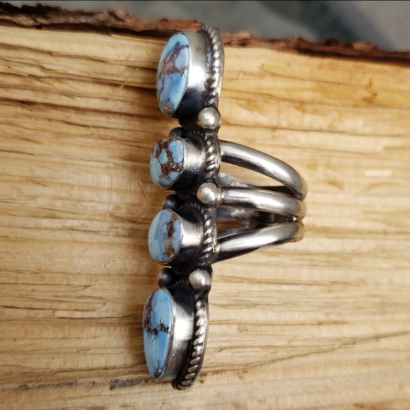 SOLD Golden Hills Turquoise Sterling Ring Sz 6 - Picture 7 of 8